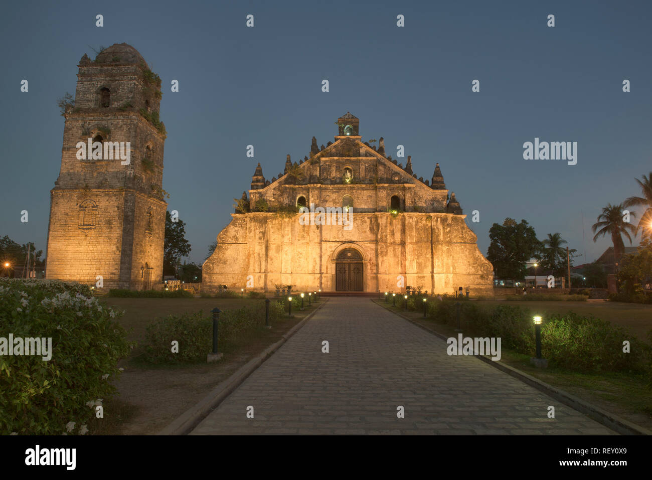 Il Patrimonio mondiale UNESCO Paoay (St. Agostino) Chiesa, Paoay, Ilocos Norte, Filippine Foto Stock