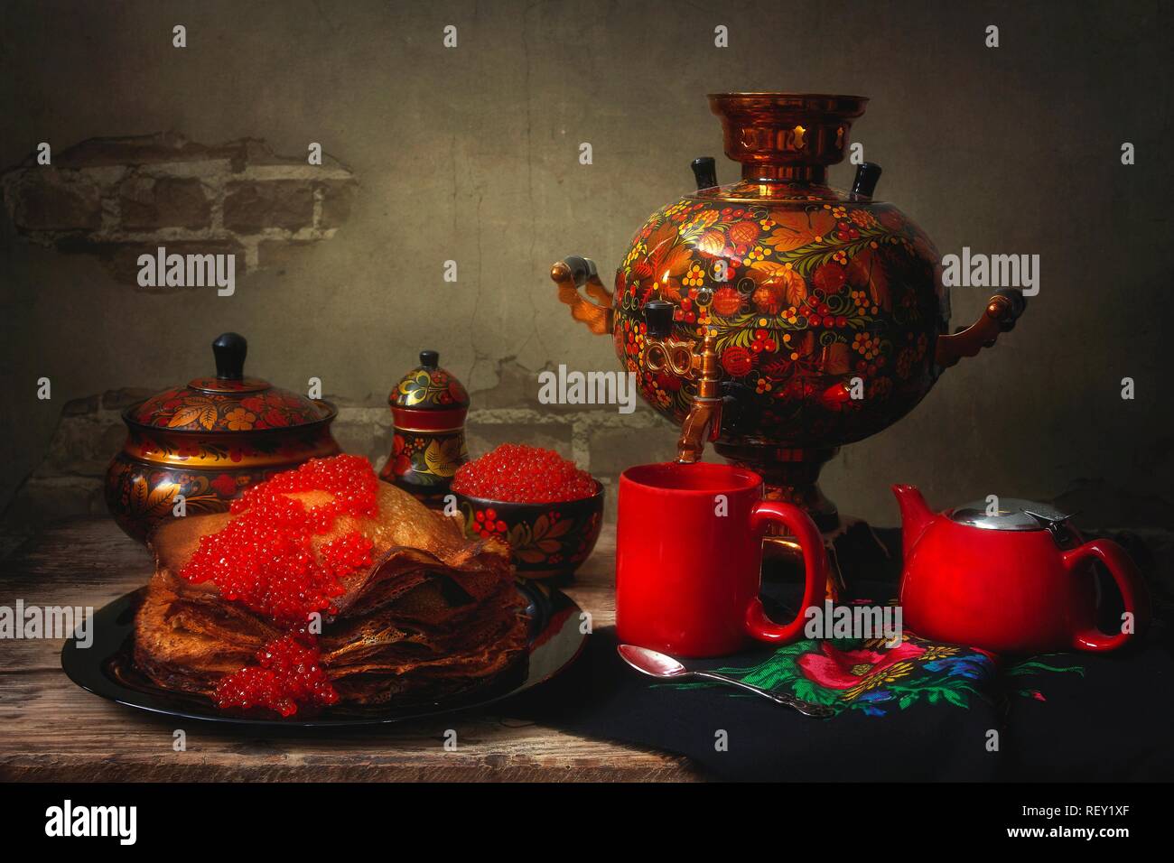 Ancora in vita con pancake Foto Stock