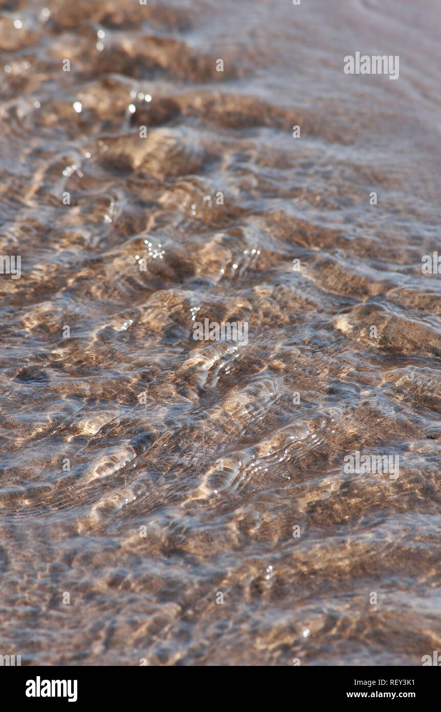 I modelli in sabbia, Druridge Bay, Northumberland Foto Stock