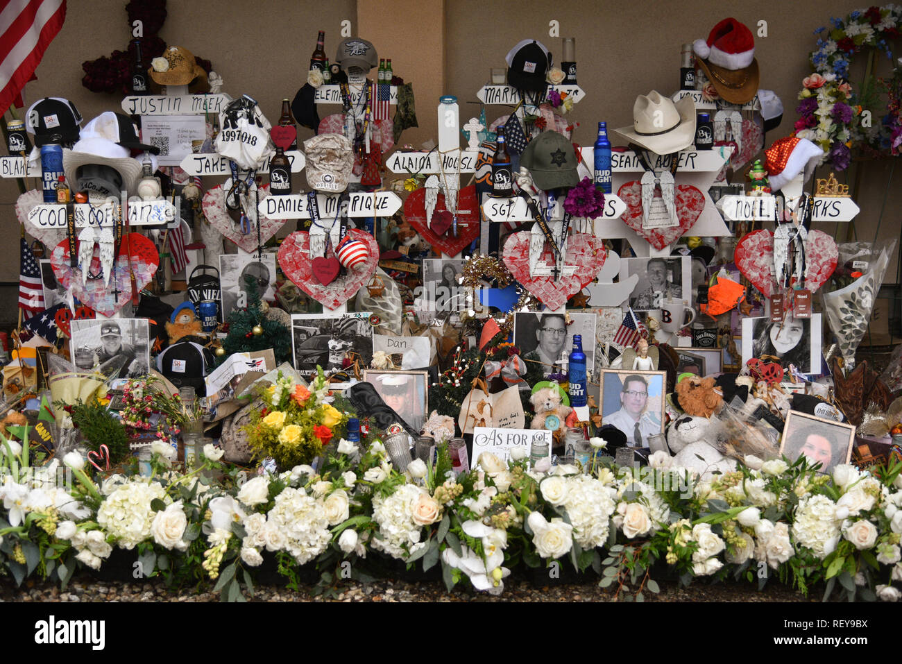 Borderline Bar e Grill, Thousand Oaks riprese memorial, California Foto Stock