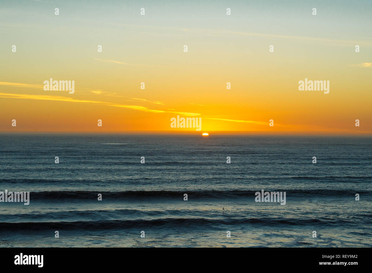 Tramonto, Pismo Beach California Foto Stock