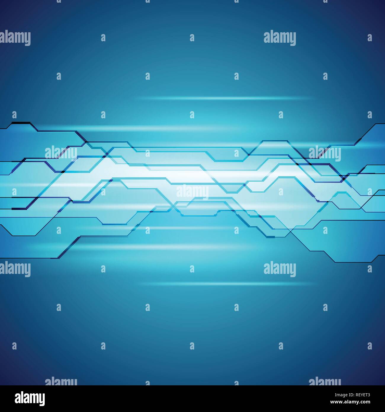 Vibrant Blue abstract hi-tech sfondo. Illustrazione Vettoriale Illustrazione Vettoriale