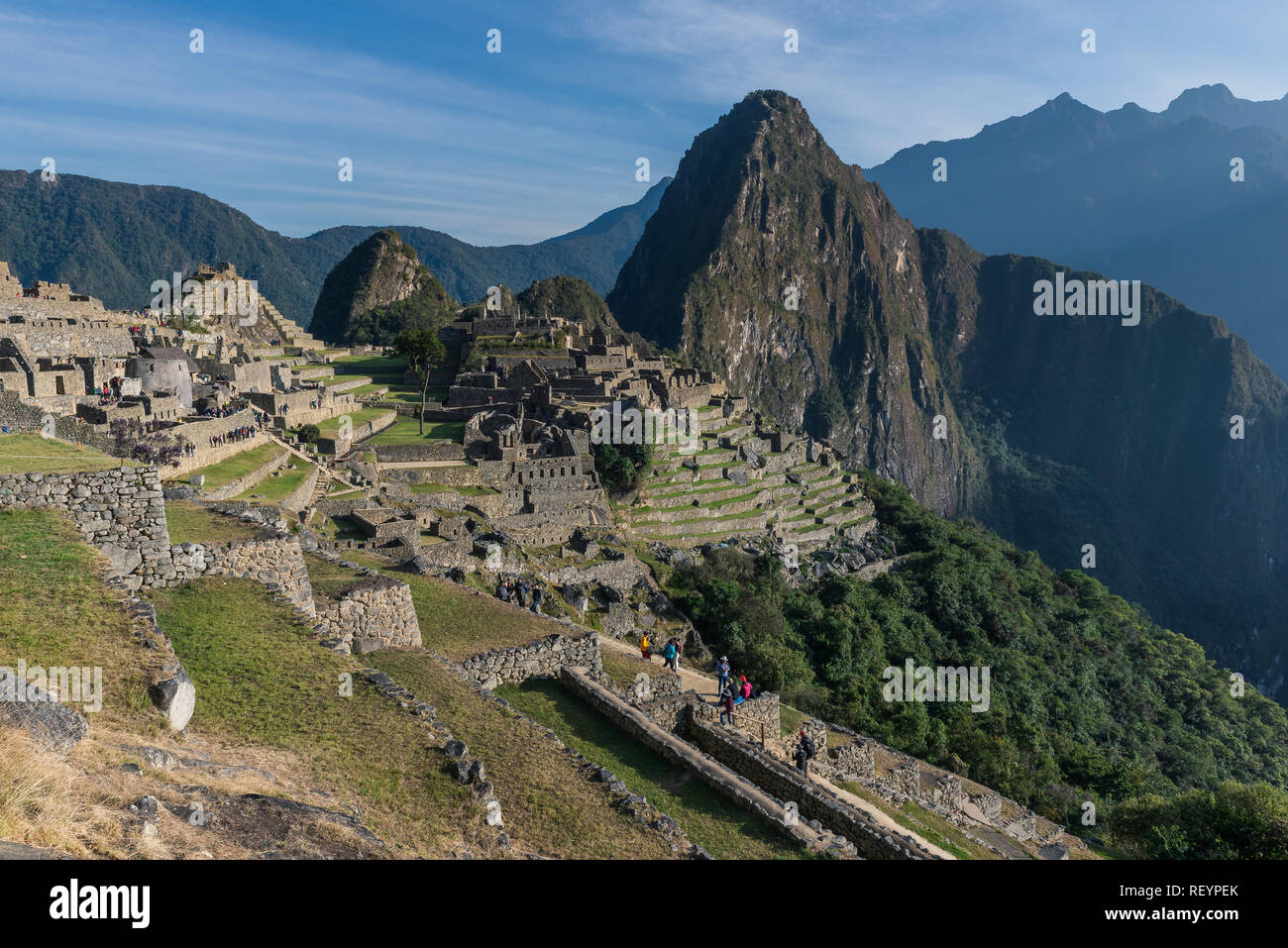 Machu Picchu, La Valle Sacra degli Incas, Perù Foto Stock