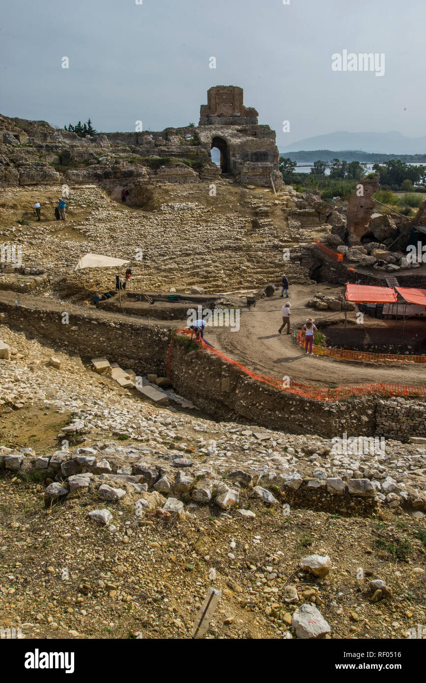 In Europa, in Grecia, epiros, Tesprozia, regione, romano, teatro, nicopoli Foto Stock