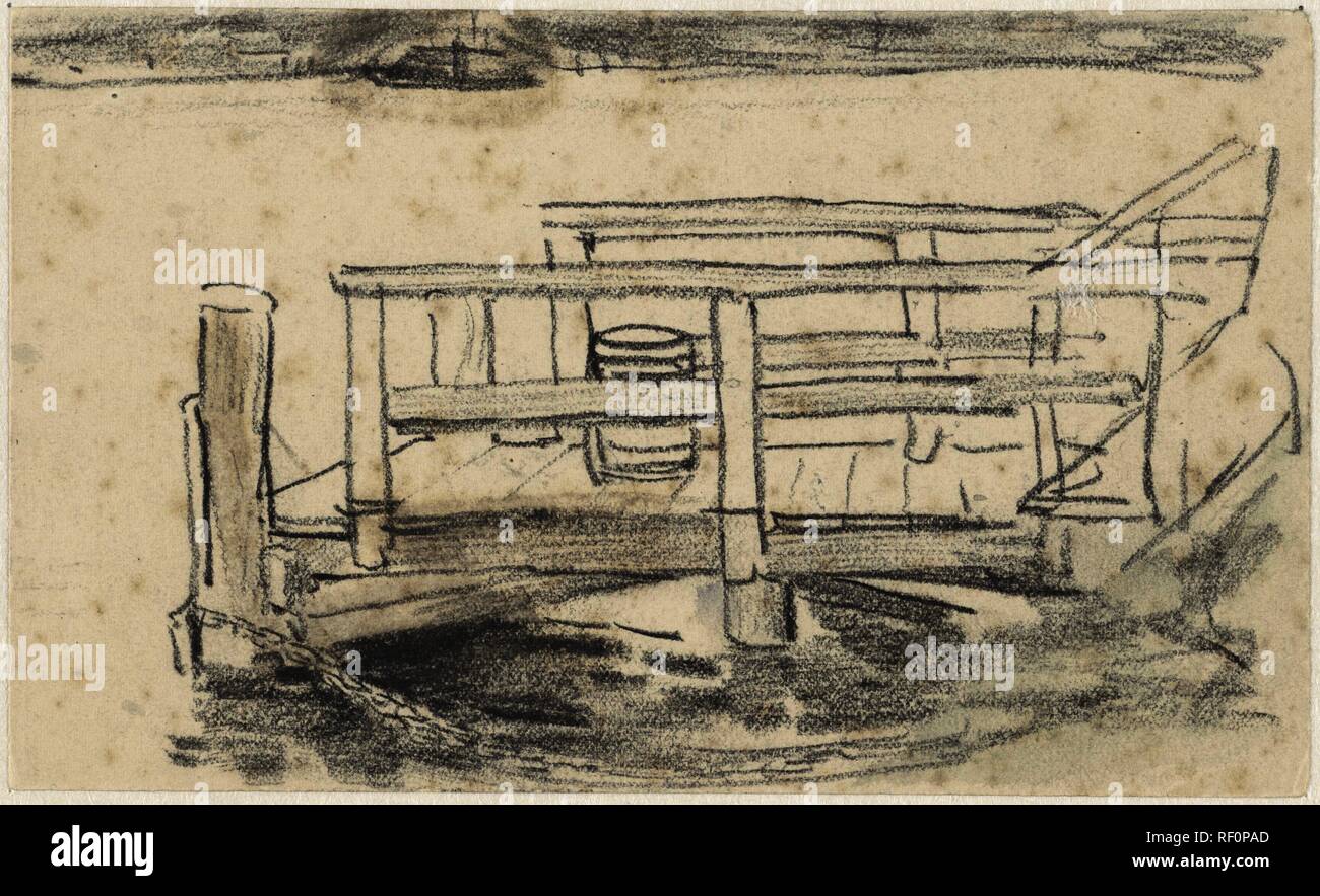 Punto di riferimento. Relatore per parere: Adolf le Comte. Dating: 1860 - 1921. Misurazioni: h 97 mm × W 160 mm. Museo: Rijksmuseum Amsterdam. Foto Stock