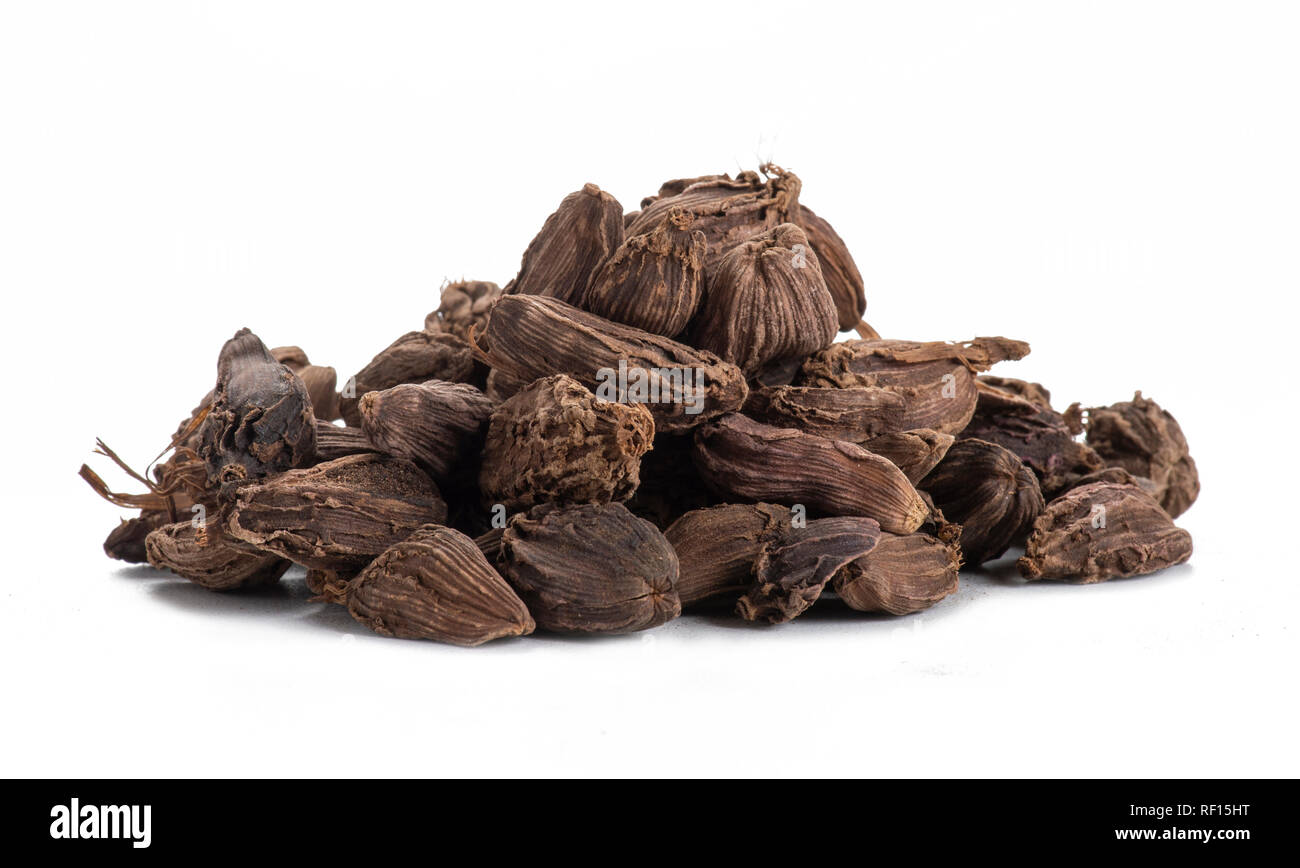 Pila di cardamomo nero Foto Stock