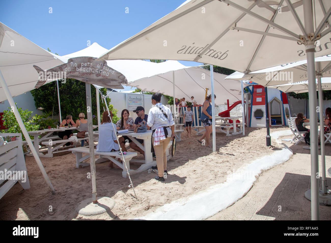 Ristorante Damhuis in Melkbosstrand nella Western Cape, Cape Town, Sud Africa Foto Stock