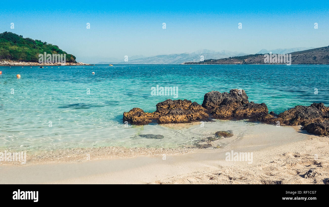 Spiaggia Ksamil Saranda Albania Albanese Riviera