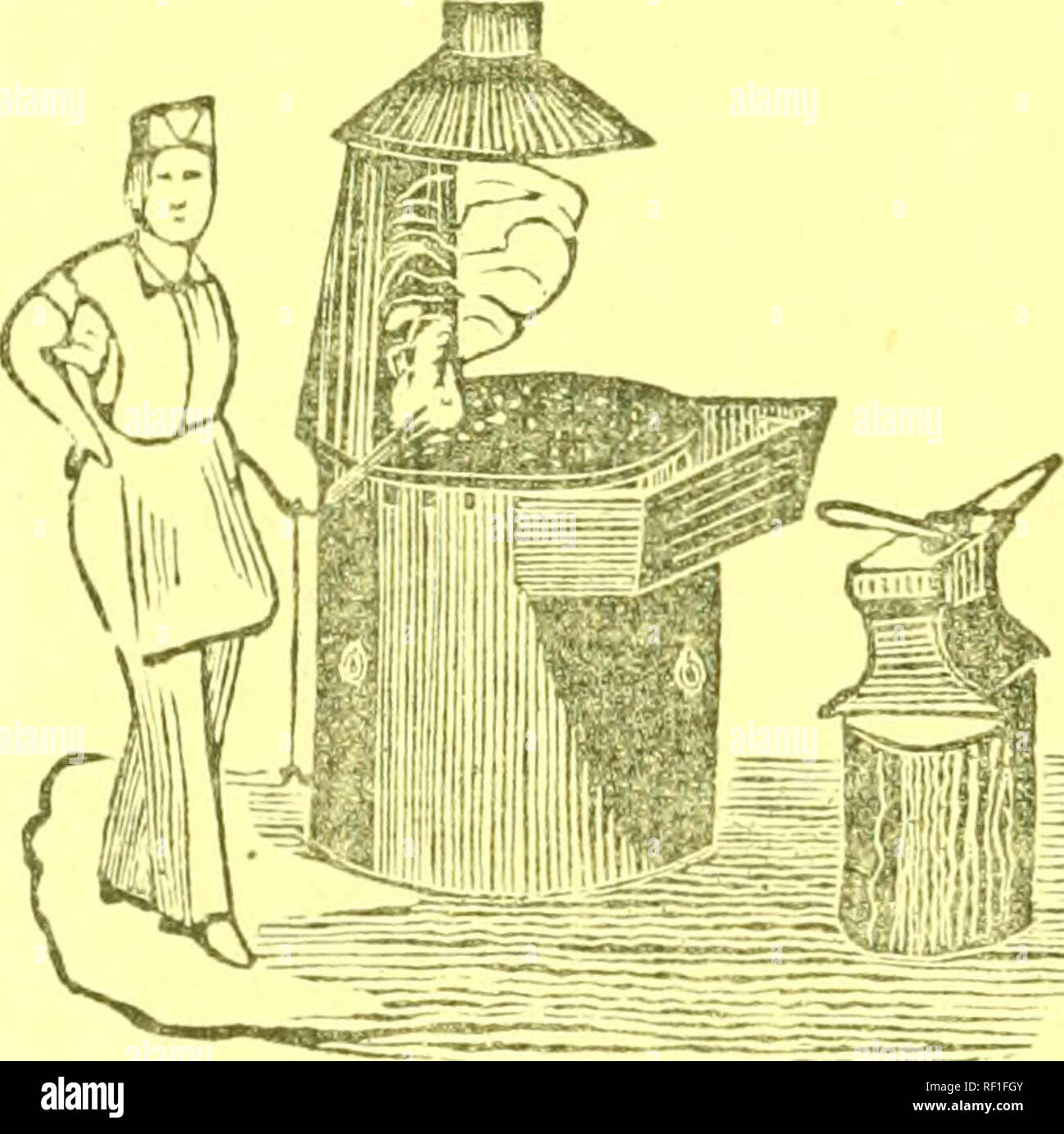 . Catalogo di prodotti agricoli e orticoli implementa ... Fig. 138. Esso ocupies nessuna camera. Per rispondere alle numerose richieste per i costi che per il peso e le dimensioni del filo ol, ricotto e adeguatamente preparato per recinzioni, si accoda il fol- abbassamento tavola. Classe di diametro in peso per Weiglit per vendita al dettaglio filo. liundredths di un incli. lineal asta. lineal miglio. prezzi per libbra. No. 1 0,32 4 lb 2 oz. 1321 libbre $0,09 cts. Â¢2 0,30 3 " 10 â"¢ 1166 'â ¢ 0,09 " 3 0,27 2 " 15 " 944 " 0,09 â¢â 4 0,25 2 'â ¢ 8 " 809 " 0,09 " 5 0,24 2 " 5 " â ¢ 746 " 0,09 " 6 0,22 Foto Stock