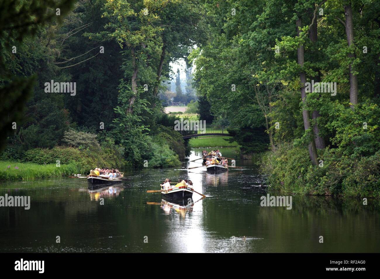 Canotto tour attraverso i laghi e canali del Gartenreich Dessau-Woerlitz, Dessau-Woerlitz Garden Realm Foto Stock