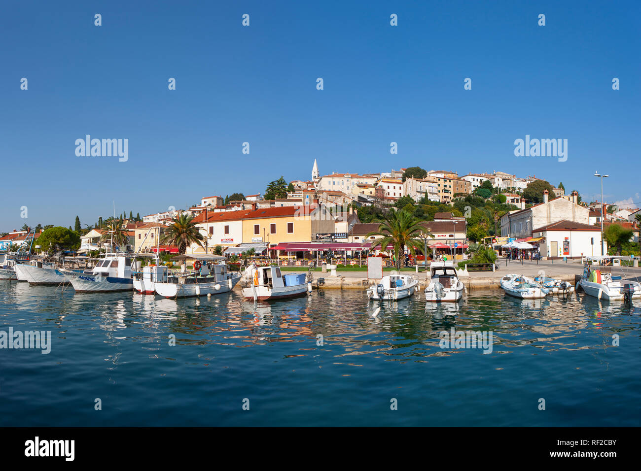 Croazia, Istria, Orsera, Porto Foto Stock
