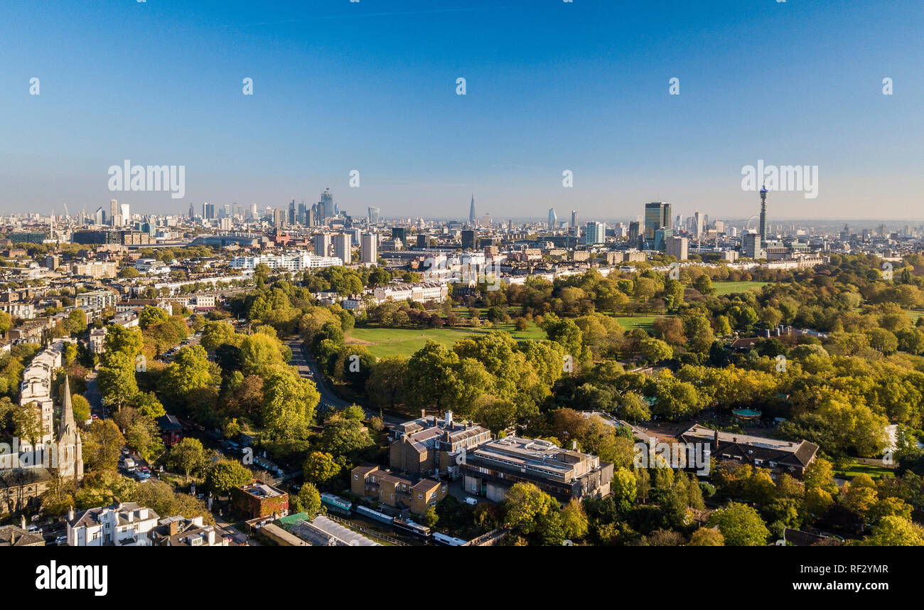 Vista della città di Londra Foto Stock