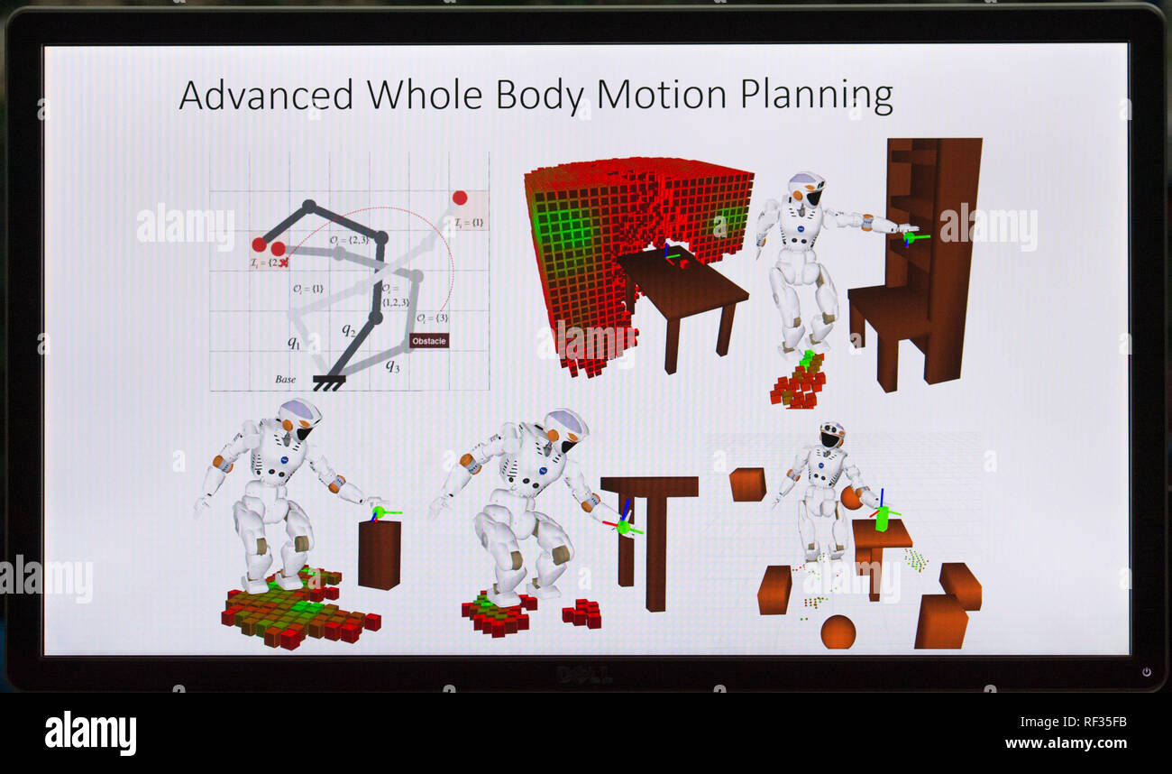 Edinburgh, Regno Unito. Il 23 gennaio 2019. L' Università di Edimburgo Data-Driven innovazione Hub per Science & Engineering team sono venuti con applicazioni di intelligenza artificiale. Essi stanno lavorando su robotica e A.I. e sarà l'invio di un robot di Marte. Gli esseri umani e la A.I. hanno subito lungo per decenni ma come A.I. inizia a imparare e diventare cosciente di se stessa, sono esseri umani sarà pronta per i salti e limiti che A.I ha da offrire a noi? Solo il tempo potrà dirlo. Credito: Colin Fisher/Alamy Live News Foto Stock