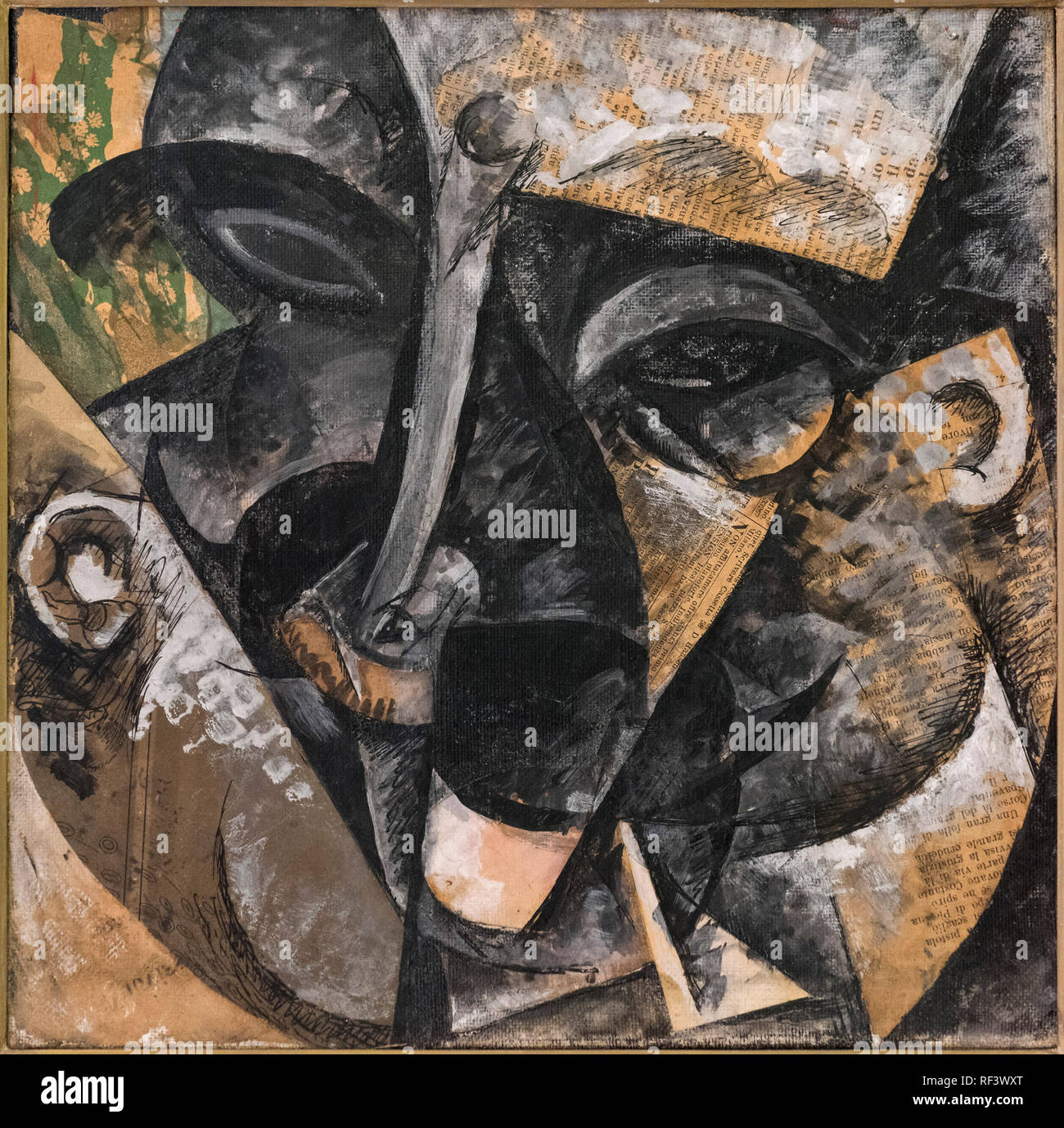 Umberto Boccioni (1882-1916), il dinamismo della testa di un uomo, 1915. Dinamismo di una testa d'uomo. Foto Stock