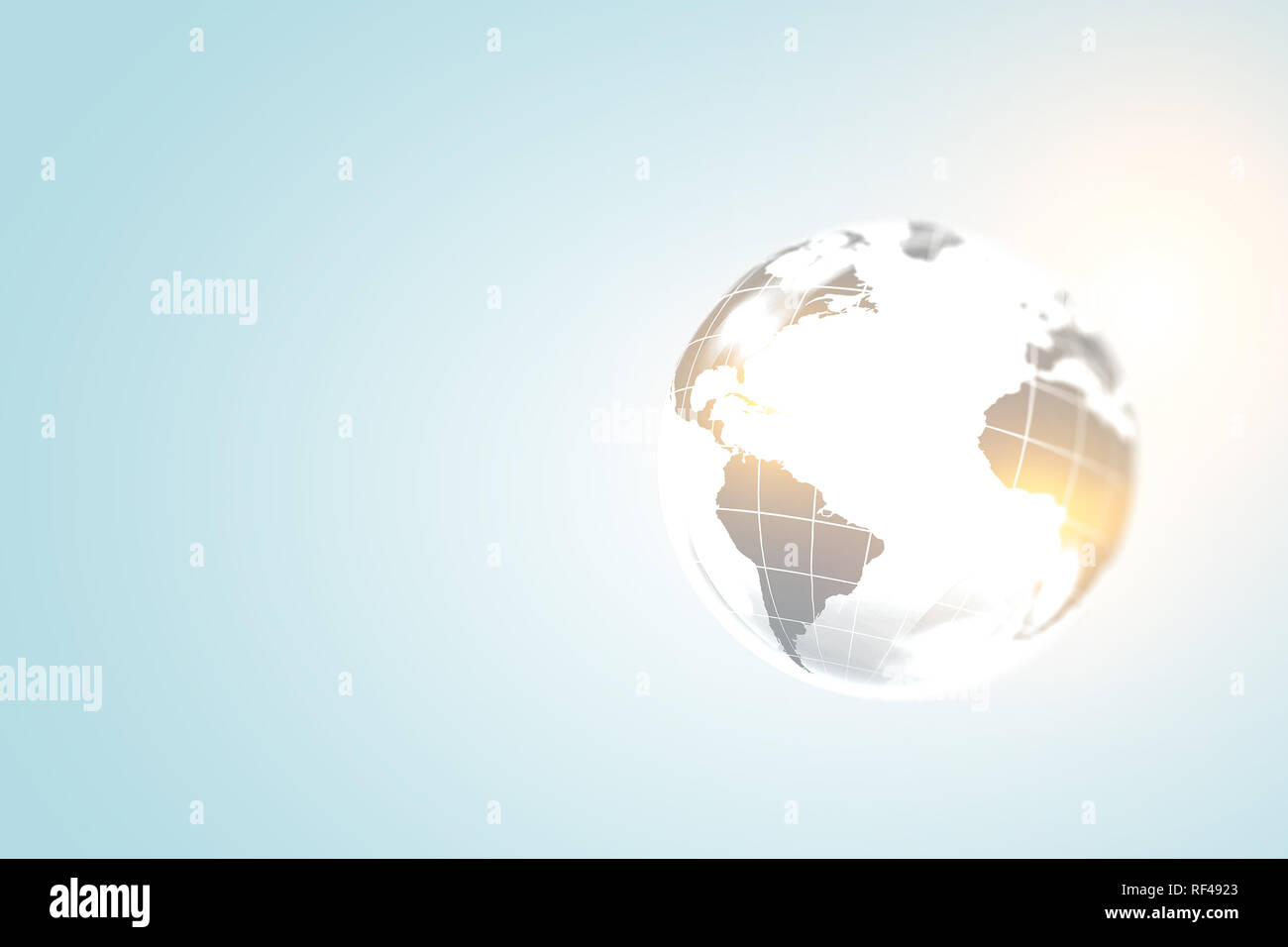 La globalizzazione futuristico concetto di sfondo con digital globe Foto Stock