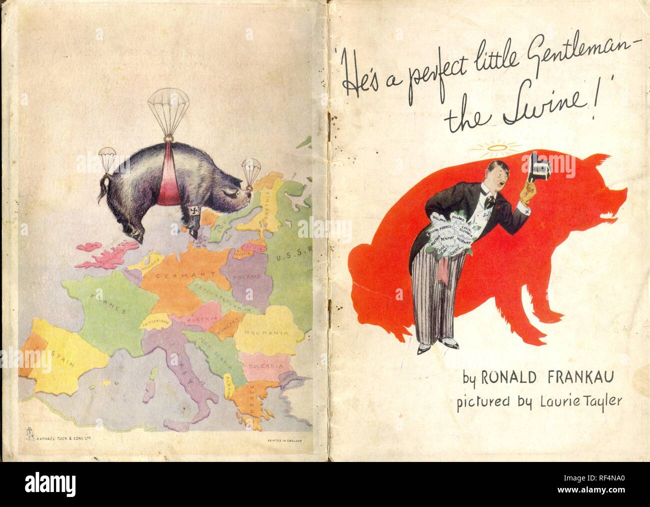 La Seconda Guerra Mondiale la propaganda booklet da Ronald Frankau "Lui è un perfetto gentiluomo - LA PESTE!' circa 1942 Foto Stock