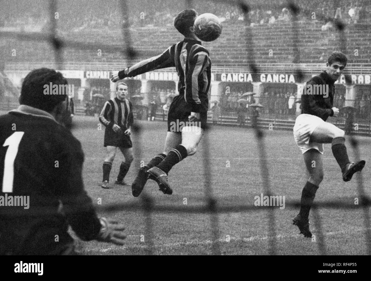 Calcio, MILANO-Atalanta, 1961 Foto Stock