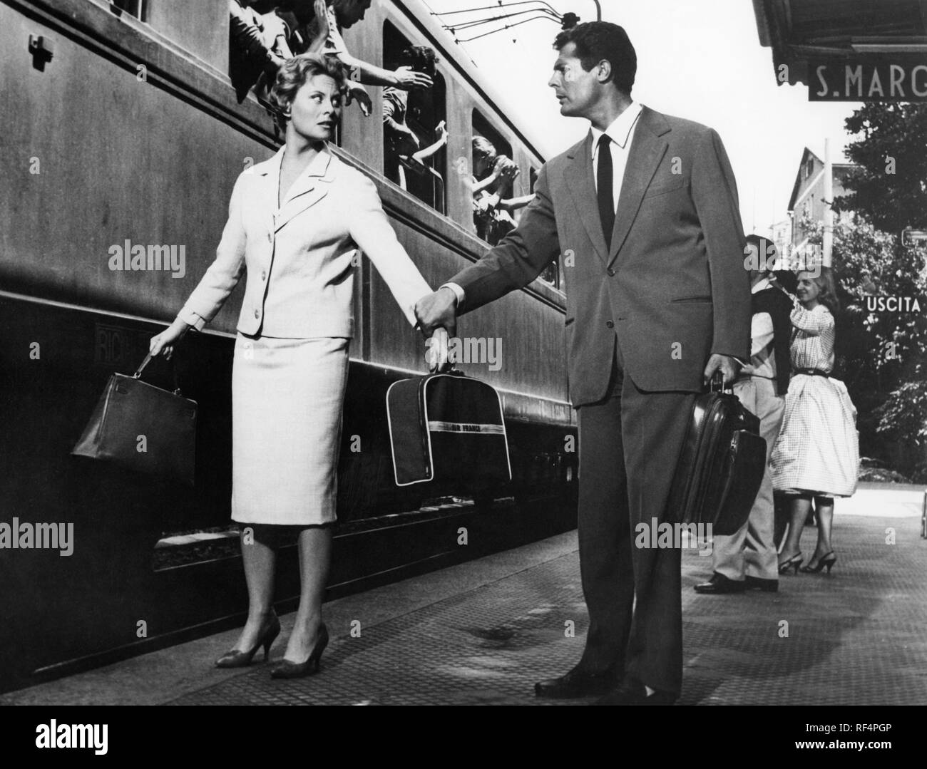 Marcello Mastroianni e Michèle Morgan, 1959 Foto Stock