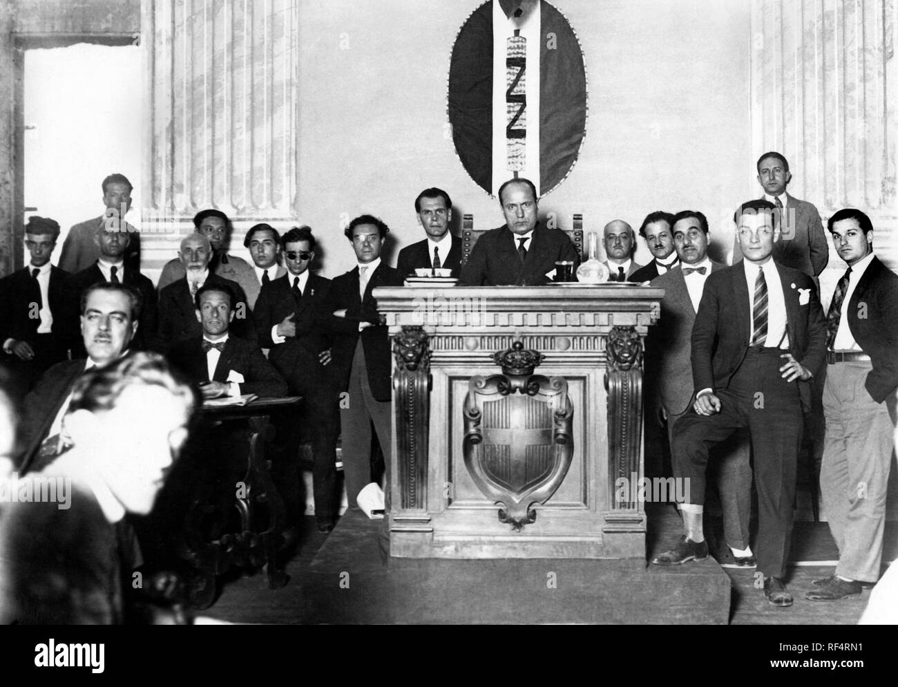 Prima nazionale consiglio fascista, Italia 1924 Foto Stock