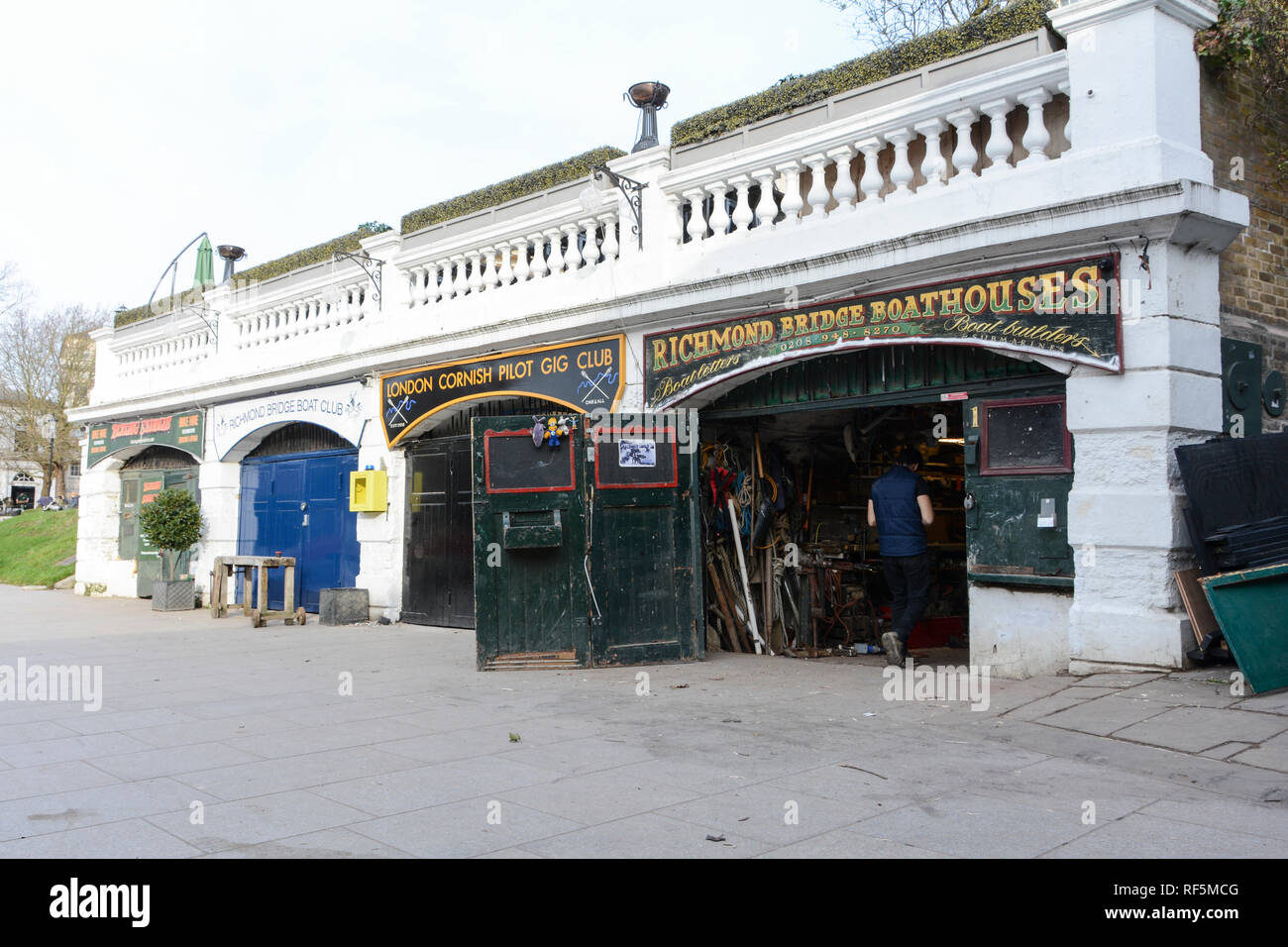 Richmond Bridge barca ospita workshop Foto Stock