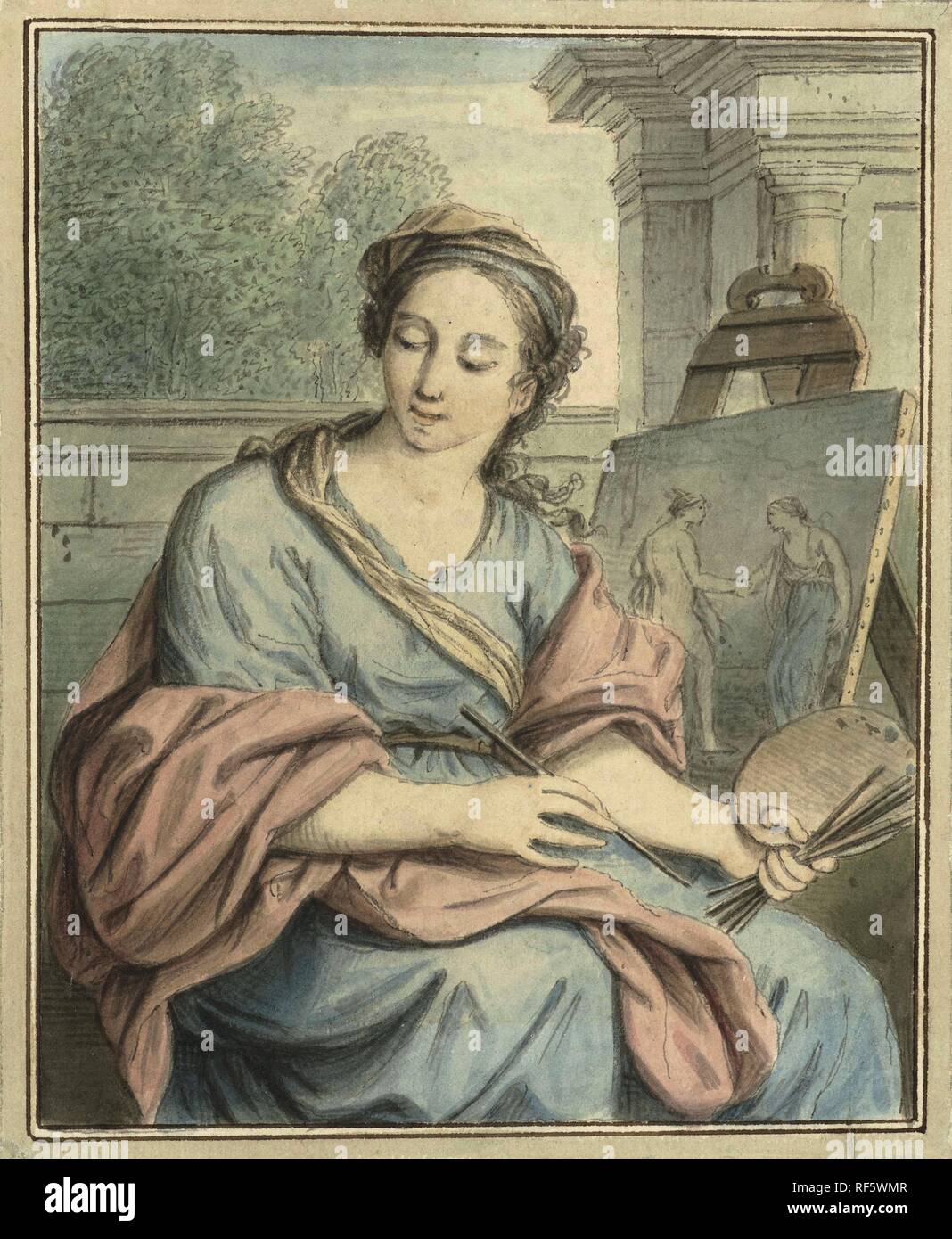 La pittura. Relatore per parere: Louis Fabritius Dubourg. Dating: 1703 - 1775. Misurazioni: h 165 mm × W 136 mm. Museo: Rijksmuseum Amsterdam. Foto Stock