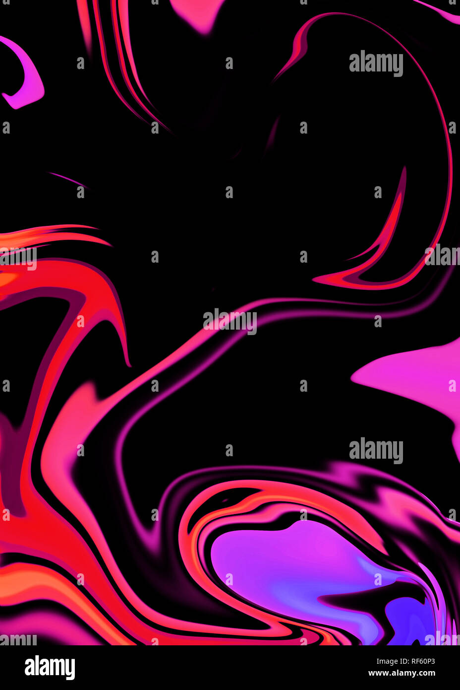 Creative onda liquido art. Marmo cyberpunk sfondo.Digital artwork per la progettazione grafica. Foto Stock
