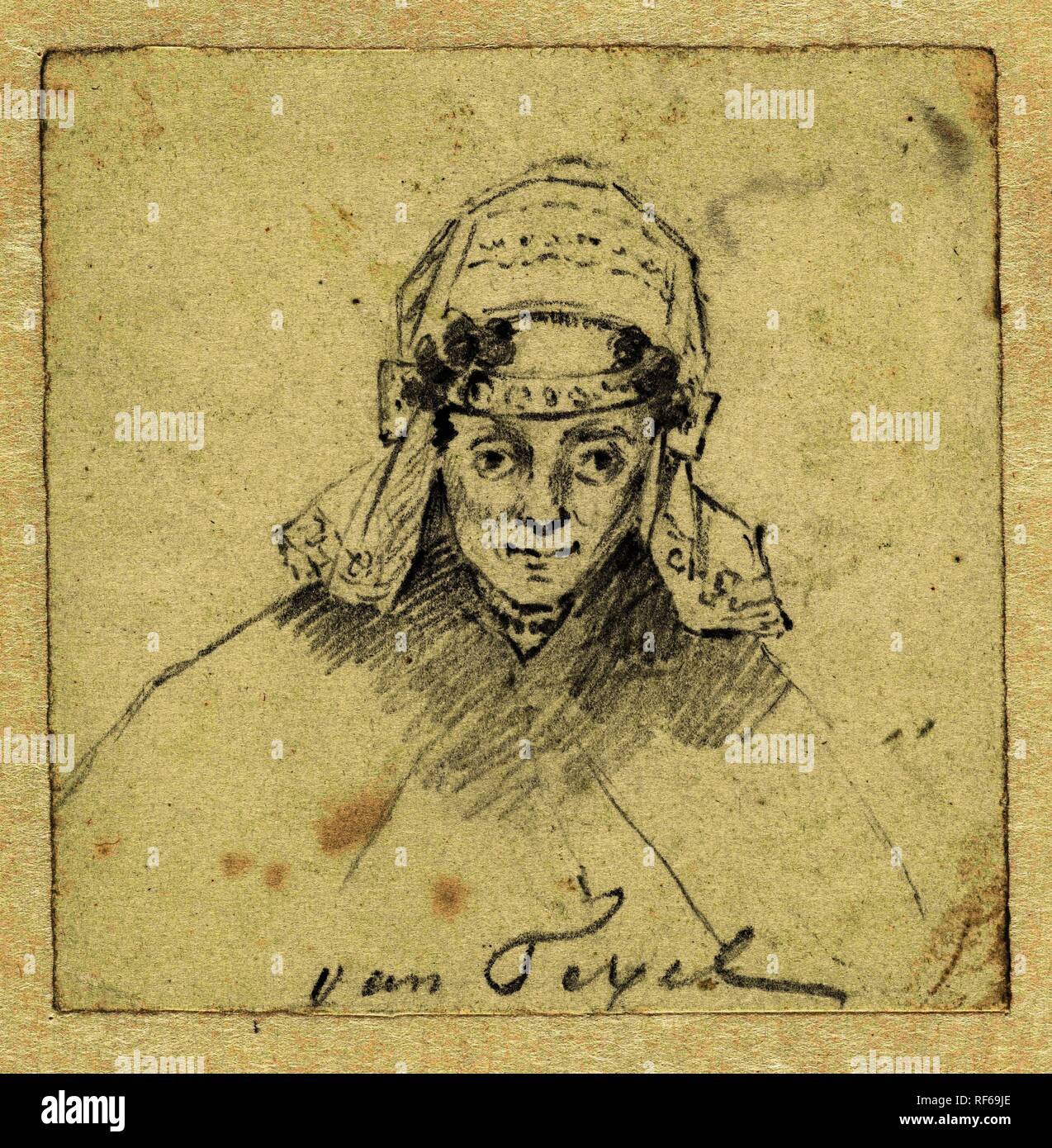 Texel la moglie. Relatore per parere: Giacobbe Perkois. Dating: 1766 - 1804. Misurazioni: h 82 mm × W 81 mm. Museo: Rijksmuseum Amsterdam. Foto Stock