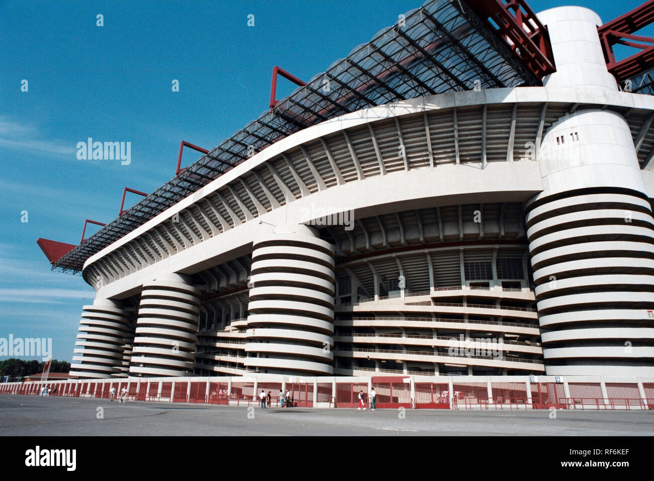 Vista generale dello stadio di San Siro, Milano, Italia, casa di AC Milan e Inter Milan, raffigurato su 24 Luglio 1993 Foto Stock