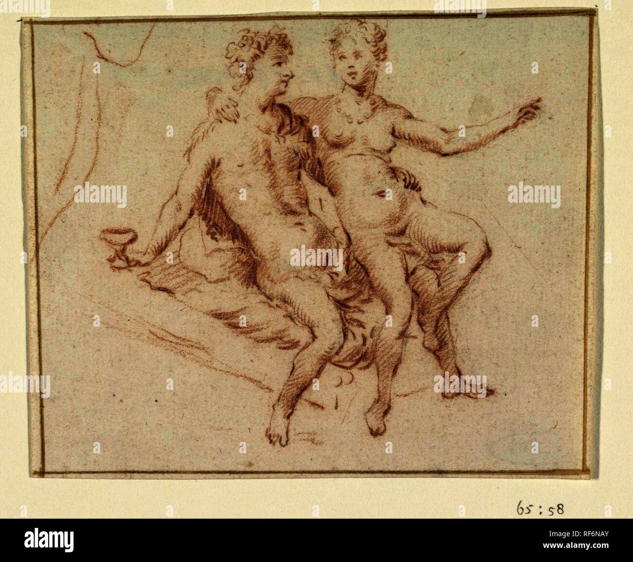 Amore giovane. Relatore per parere: anonimo. Dating: 1600 - 1800. Misurazioni: h 98 mm × W 120 mm. Museo: Rijksmuseum Amsterdam. Foto Stock