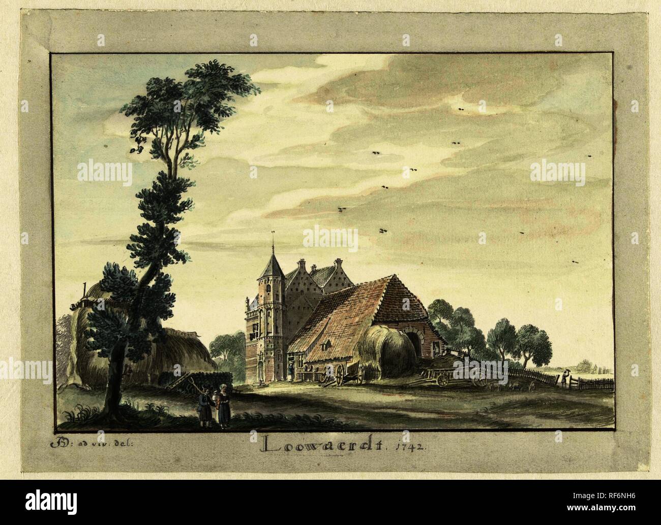 Loowaerdt. Relatore per parere: Jan de Beijer. Dating: 1742. Misurazioni: h 169 mm × W 230 mm. Museo: Rijksmuseum Amsterdam. Foto Stock