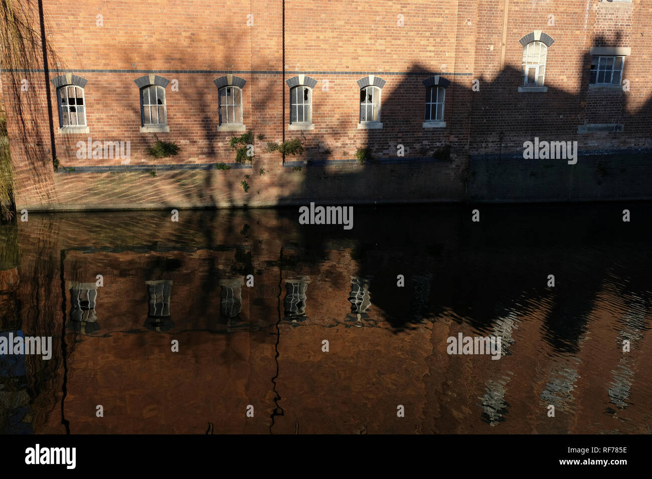 Borgo abbandonato mulini a Tewkesbury in Gloucestershire,a sud-ovest Inghilterra Foto Stock