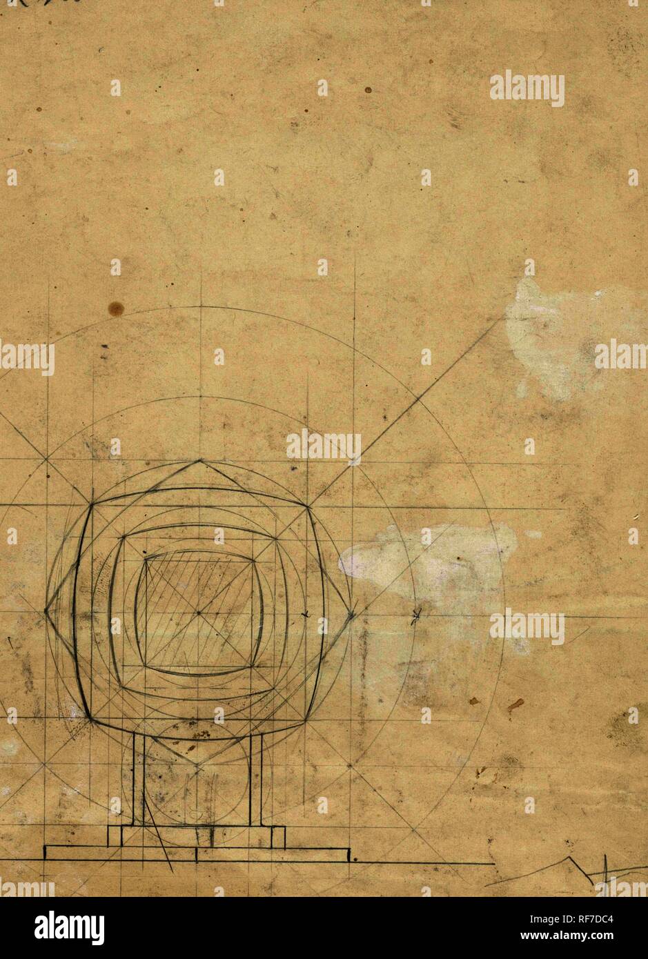 Design per un oggetto decorativo. Relatore per parere: Mathieu Lauweriks. Dating: 1874 - 1932. Misurazioni: h 220 mm × W 161 mm. Museo: Rijksmuseum Amsterdam. Foto Stock