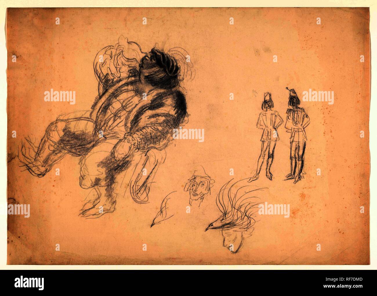 Studio di un gigante potabile, due figure, una faccia con un uccello nei capelli e il volto di un uomo per una illustrazione da Fran Ois?Rabelais' Gargantua e Pantagruel. Relatore per parere: Henk Henriët. Dating: c. 1936 - c. 1940. Misurazioni: h 500 mm × W 700 mm. Museo: Rijksmuseum Amsterdam. Foto Stock Studio di un gigante potabile, due figure, una faccia con un uccello nei capelli e il volto di un uomo per una illustrazione da Fran Ois?Rabelais' Gargantua e Pantagruel. Relatore per parere: Henk Henriët. Dating: c. 1936 - c. 1940. Misurazioni: h 500 mm × W 700 mm. Museo: Rijksmuseum Amsterdam. Foto Stock