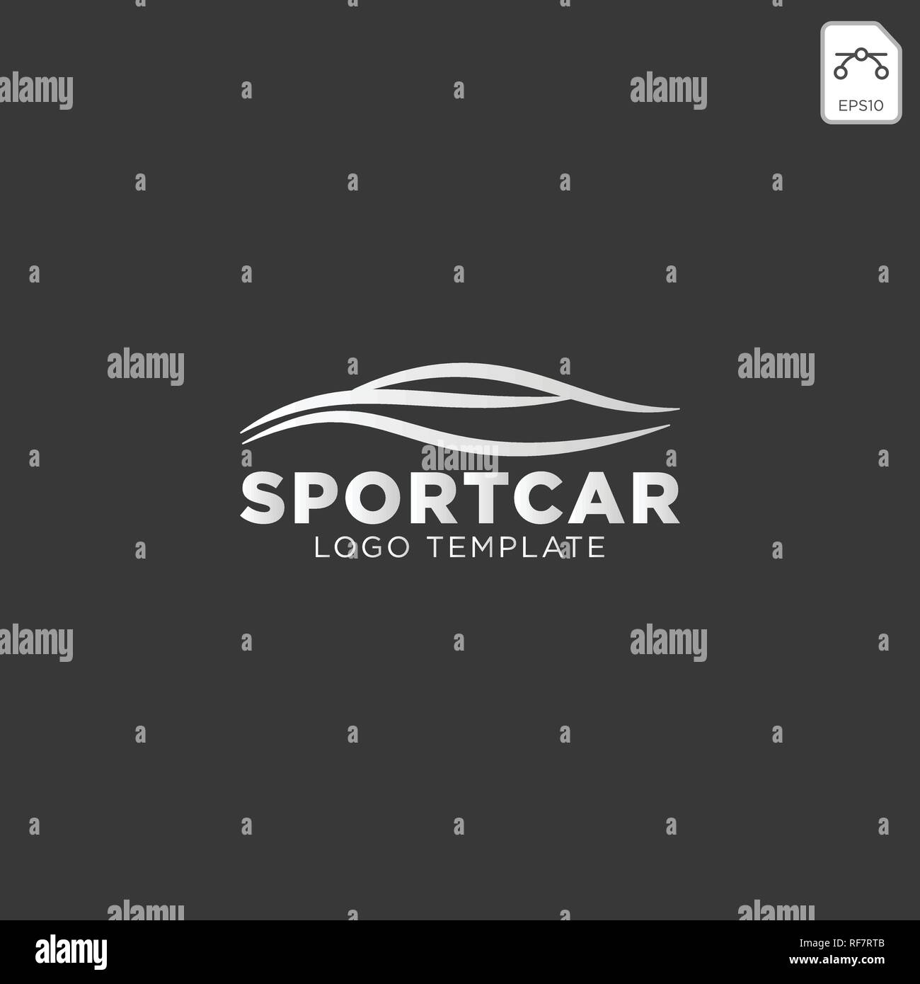 Auto logo automotive in linea semplice graphic design template vettore - Vettore Illustrazione Vettoriale