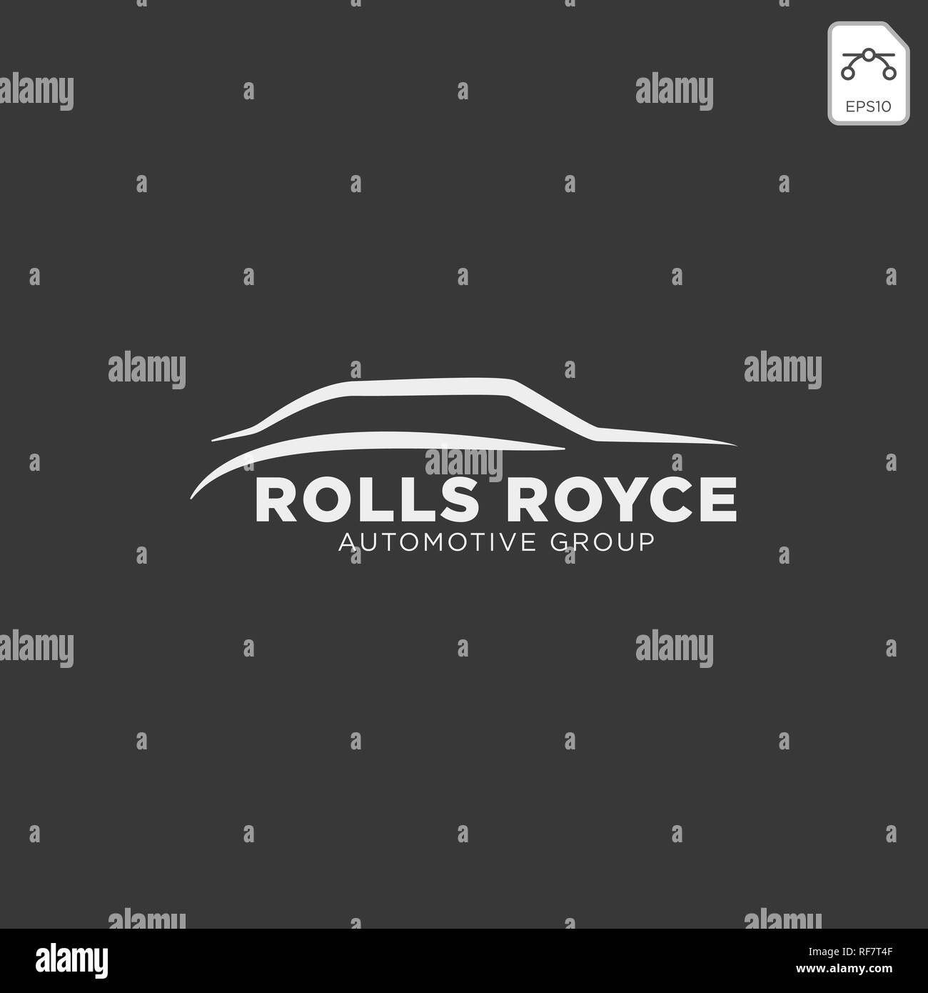 Auto logo automotive in linea semplice graphic design template vettore - Vettore Illustrazione Vettoriale