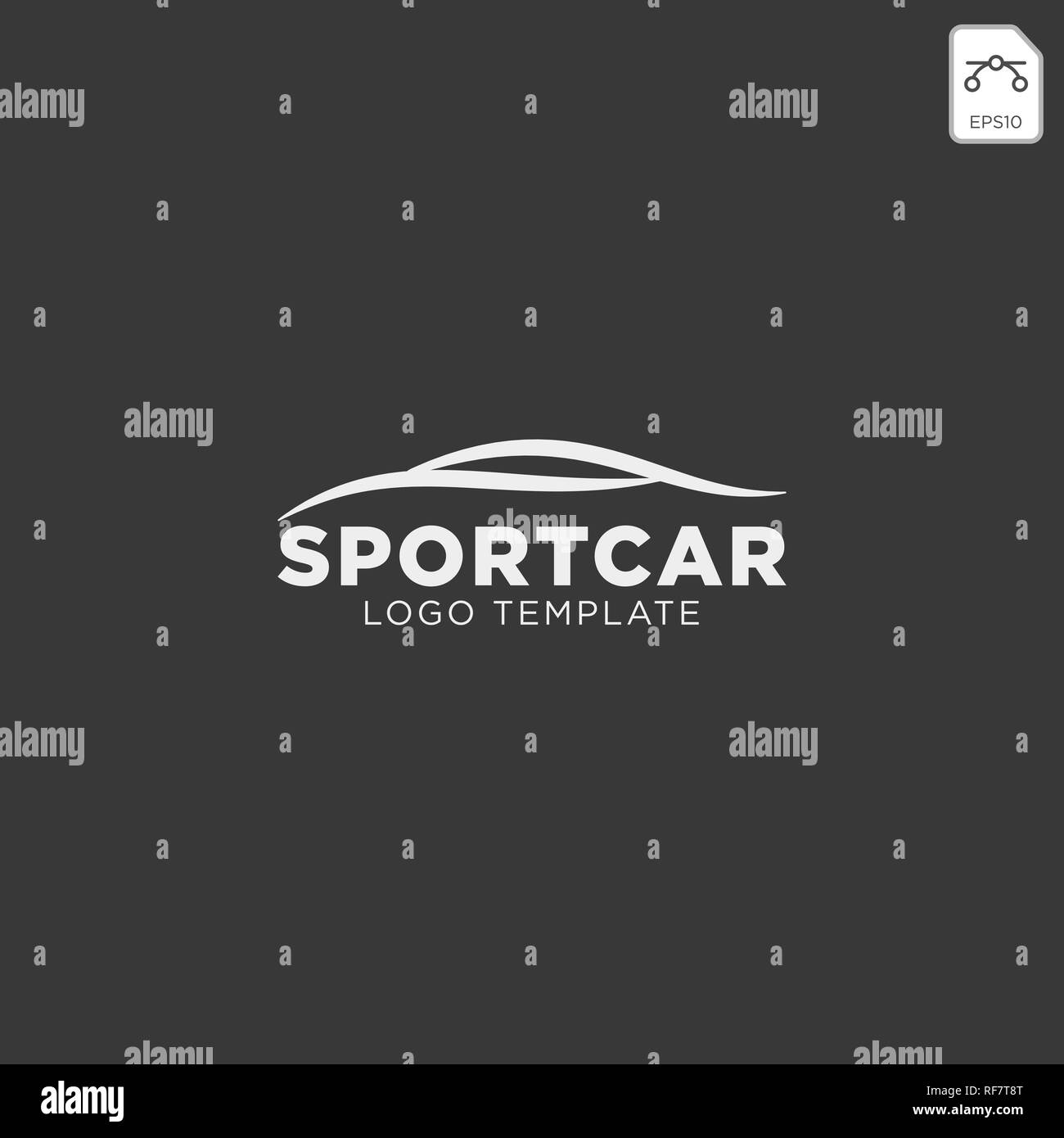 Auto logo automotive in linea semplice graphic design template vettore - Vettore Illustrazione Vettoriale