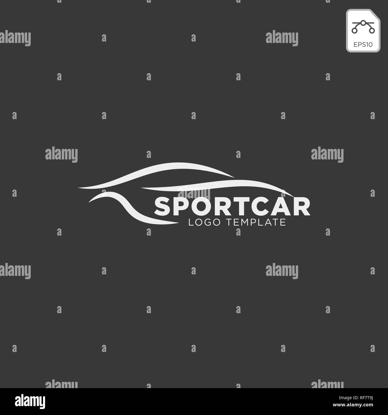 Auto logo automotive in linea semplice graphic design template vettore - Vettore Illustrazione Vettoriale