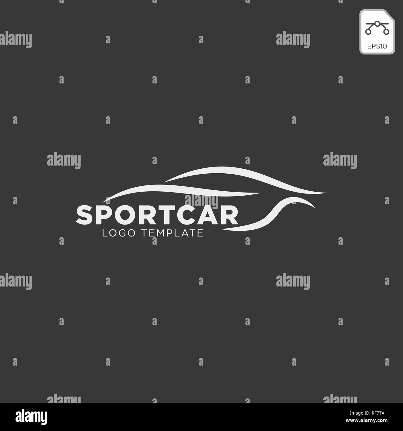 Auto logo automotive in linea semplice graphic design template vettore - Vettore Illustrazione Vettoriale