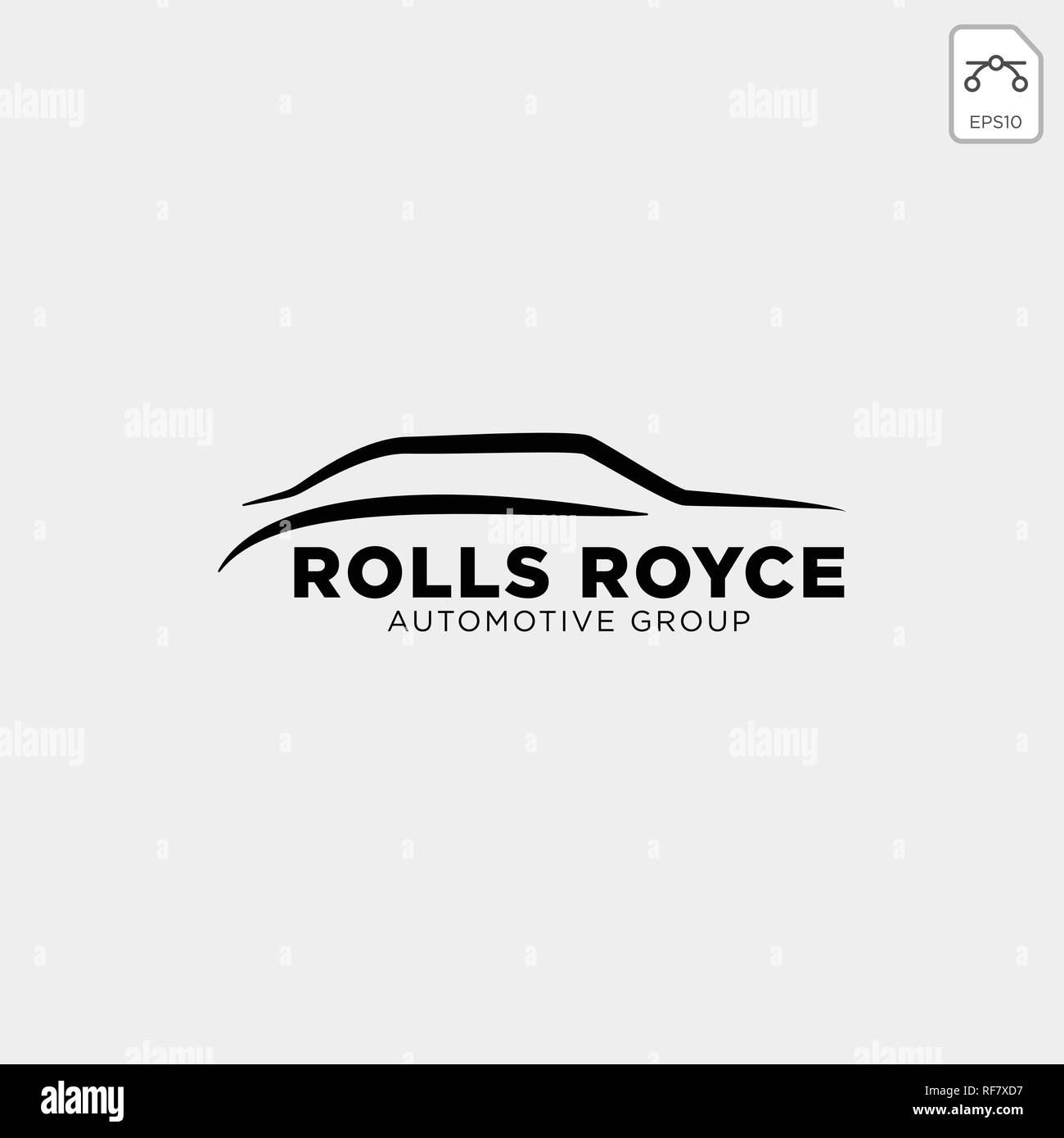 Auto logo automotive in linea semplice graphic design template vettore - Vettore Illustrazione Vettoriale