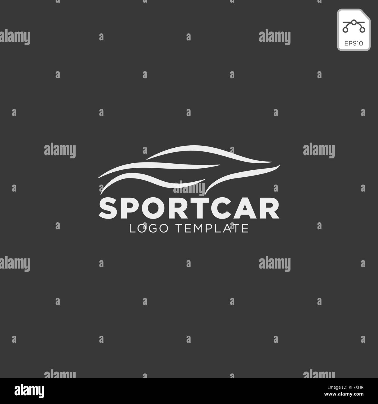 Auto logo automotive in linea semplice graphic design template vettore - Vettore Illustrazione Vettoriale