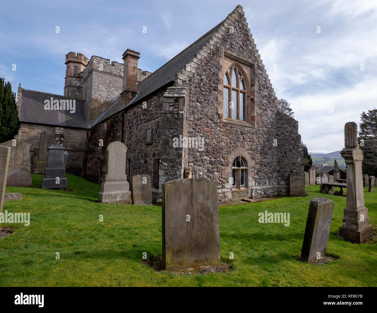 Biggar Kirk o la chiesa di St Mary Biggar, South Lanarkshire, Scotland, Regno Unito. Foto Stock