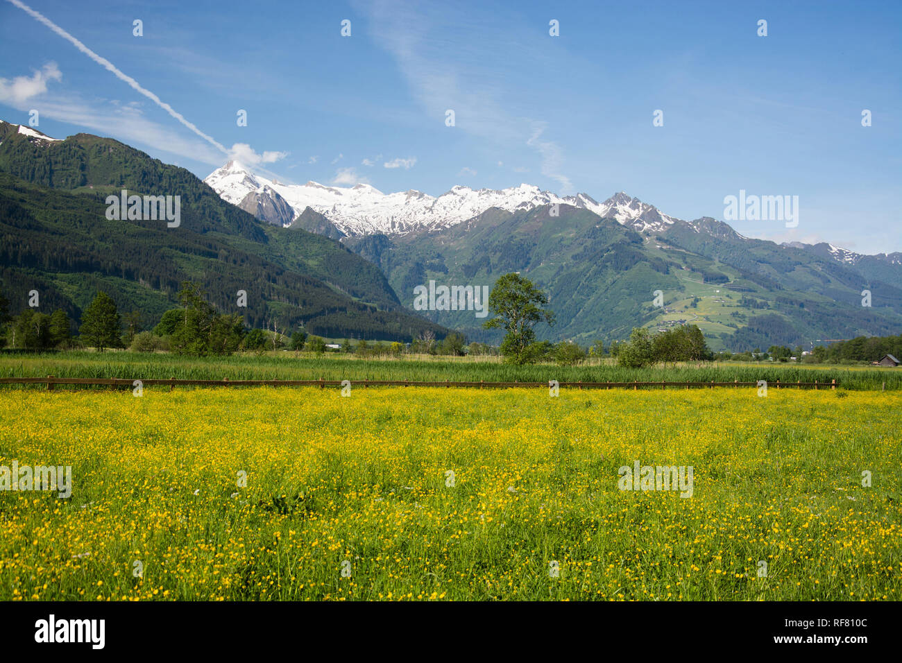 Zell nel lago è un comune di Austria Salisburgo., Zell am See ist eine Stadtgemeinde im österreichischen Land Salzburg. Foto Stock