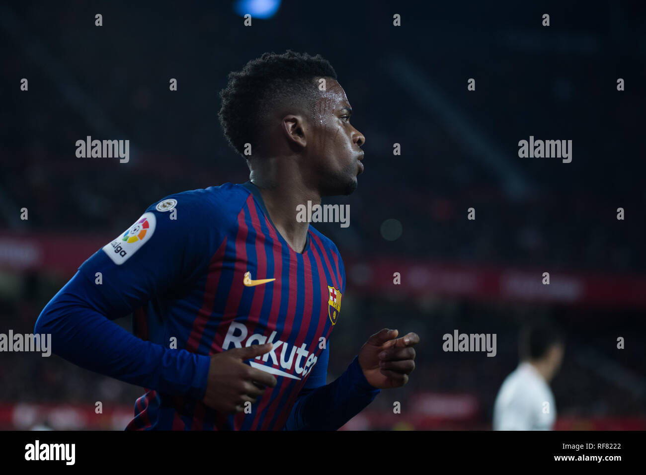 Sevilla, Spagna. 23 gen 2019. Semedo del FC Barcelona durante la Copa del Rey match tra Sevilla FC v FC Barcellona al Ramon Sanchez Pizjuan Stadium il 23 gennaio 2019 in Sevilla, Spagna Credito: Javier Montaño Pacifico/press/Alamy Live News Foto Stock