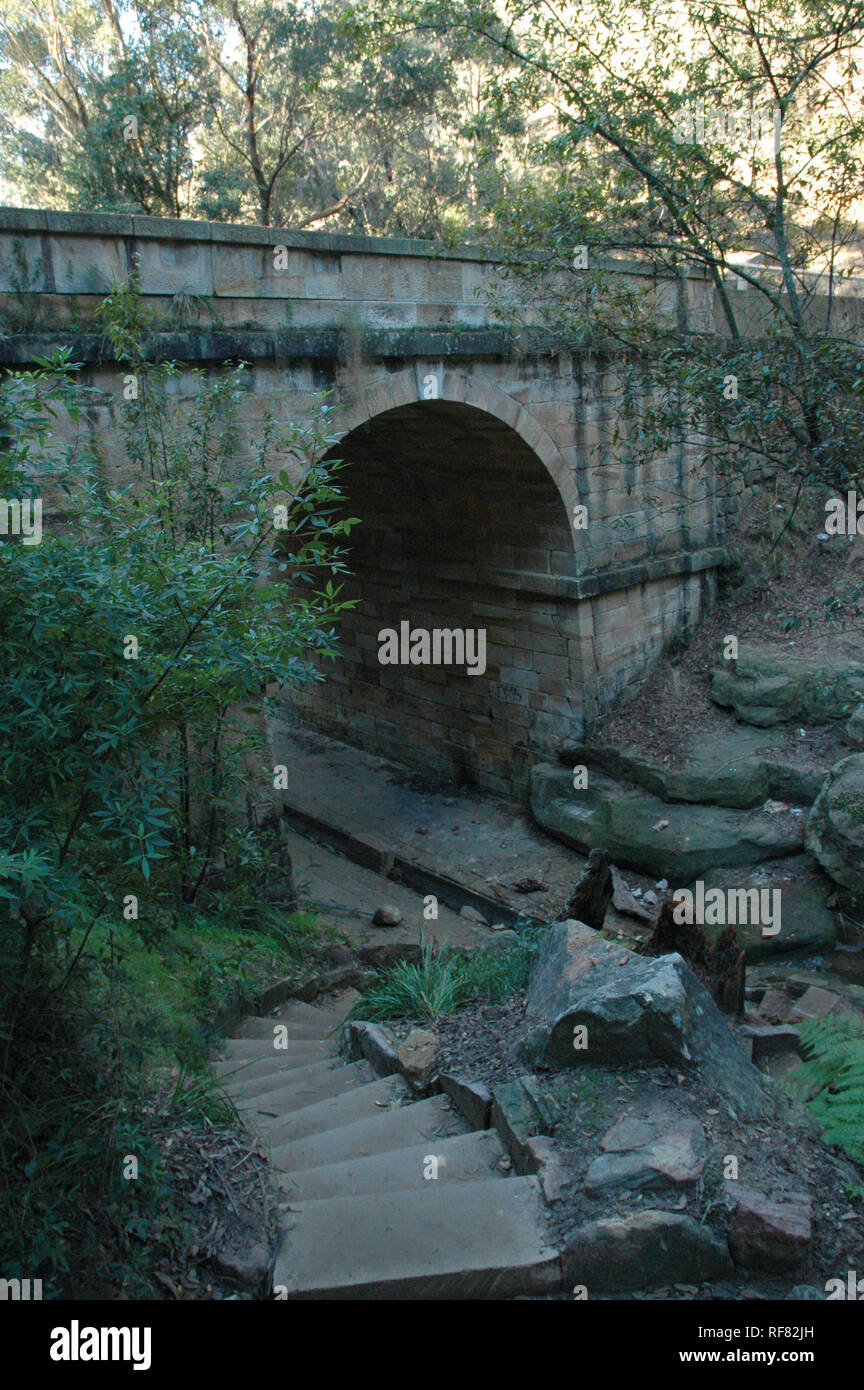 Lennox Bridge, Mitchells Pass, Glenbrook, Nuovo Galles del Sud, Australia Foto Stock