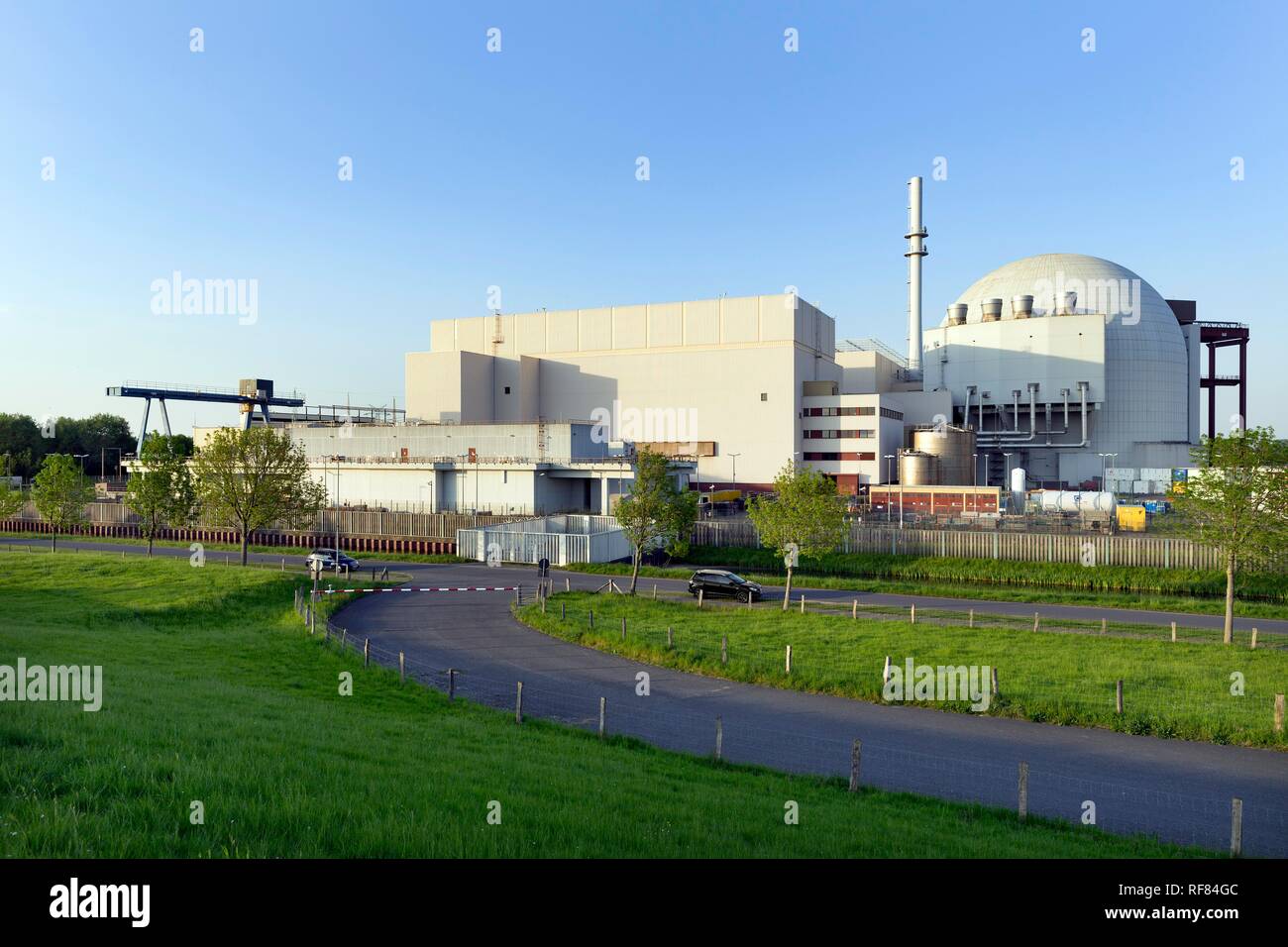 Brokdorf centrale nucleare, Brokdorf, distretto di Steinburg, Schleswig-Holstein, Germania Foto Stock