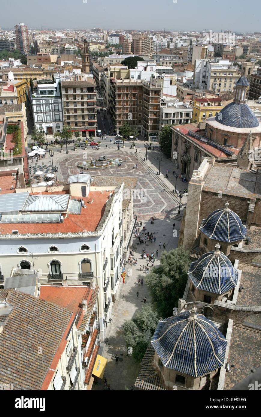 ESP, Spagna, Valencia : Vista della città vecchia, Plaza de la Virgen Foto Stock
