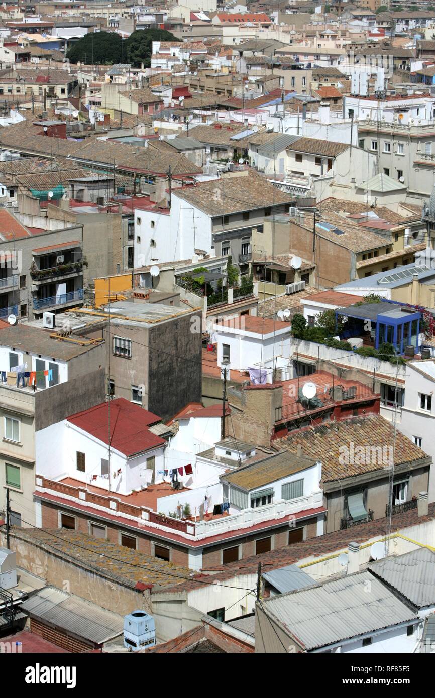 ESP, Spagna, Valencia : Vista della città vecchia Foto Stock