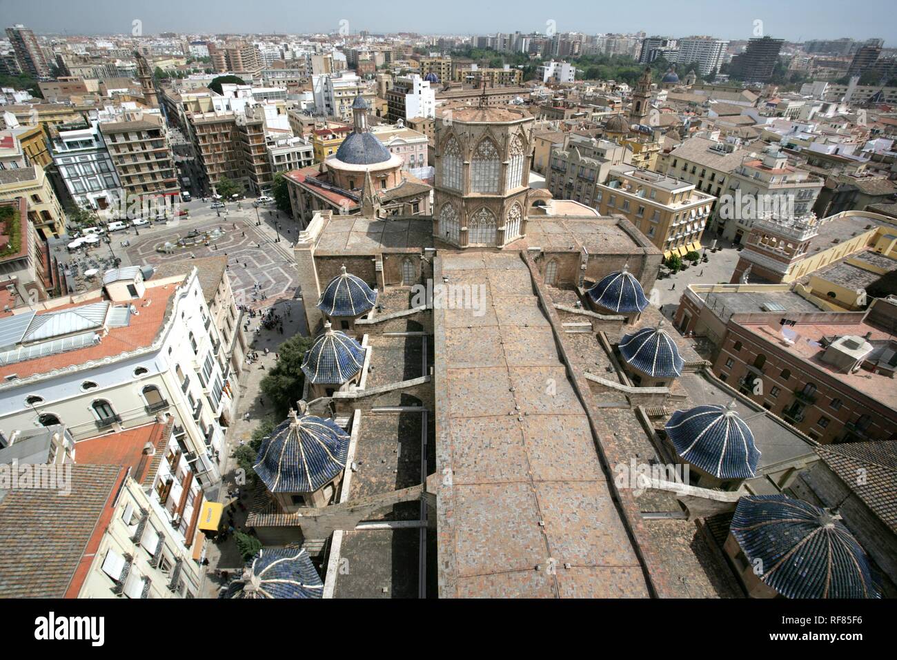 ESP, Spagna, Valencia : Vista della città vecchia, Plaza de la Virgen Foto Stock