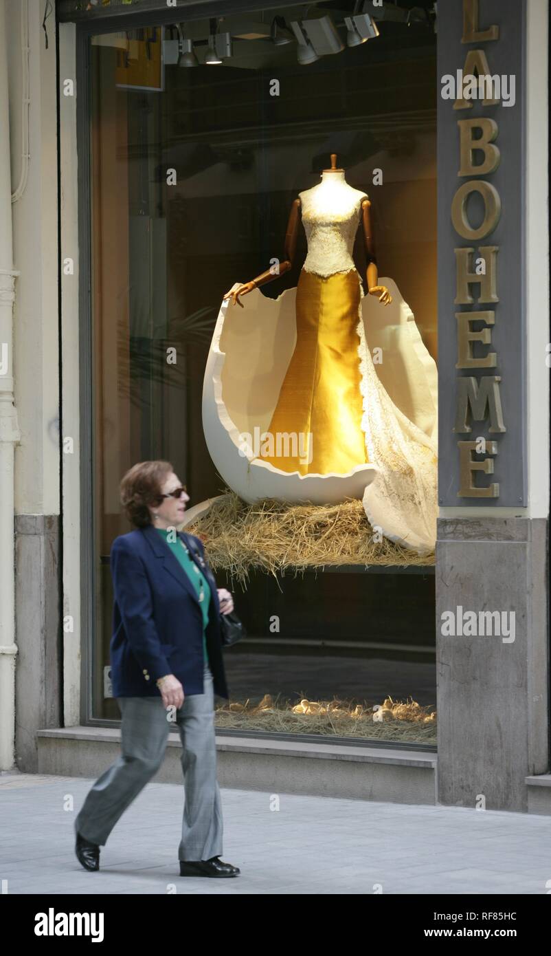 ESP, Spagna, Valencia : boutique di moda nella città vecchia Foto Stock