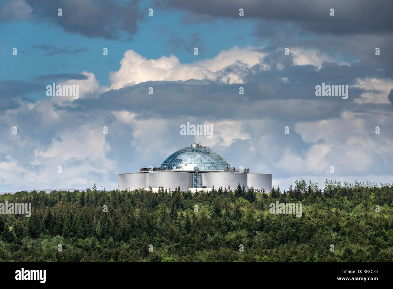 Museo Perlan (perla) Reykjavik, Islanda. Perlan presenta natura Islandese in esclusiva high-tech modi. Foto Stock